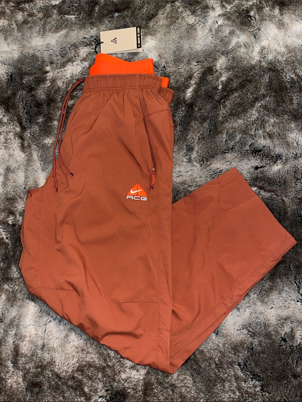 Nike ACG Pants Mens S Black Iguana 2 In 1 shorts  Brown/Orange HJ2891 NWT $150